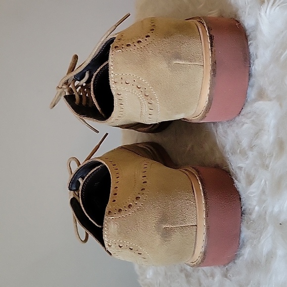 Cole Haan Tan Suede Oxfords - Picture 6 of 12